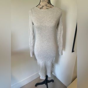 Grey Ribbed Midi Dynamite Dress